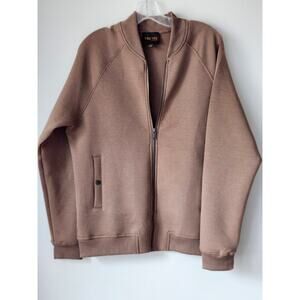 Truth by Republic Scuba Jacket Womens Brown Full Zip Casual Size Medium A0130